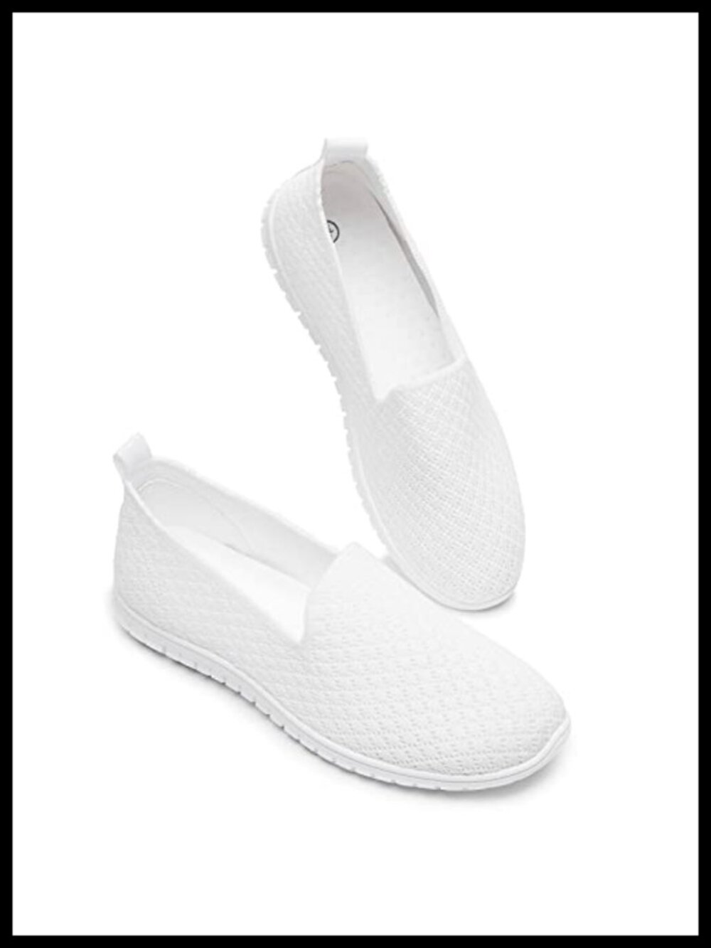 Women's Slip On Mesh Flats Breathable Comfortable Walking Shoes Round Toe